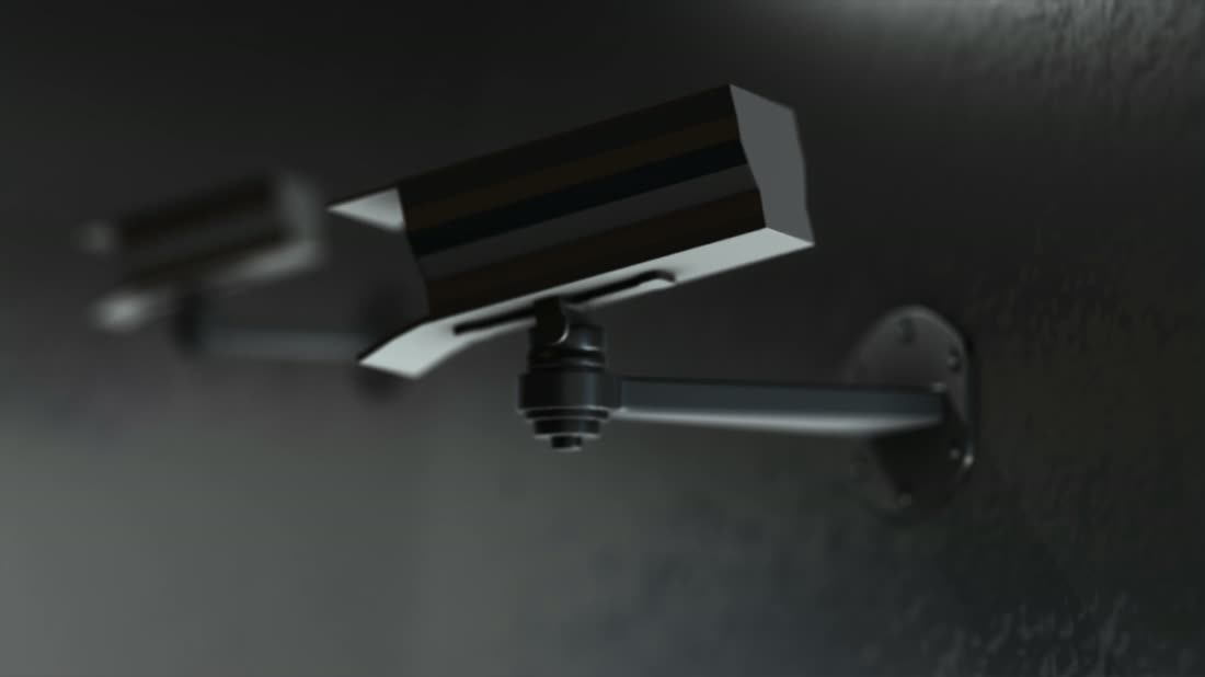 Cámara de seguridad premium en movimiento